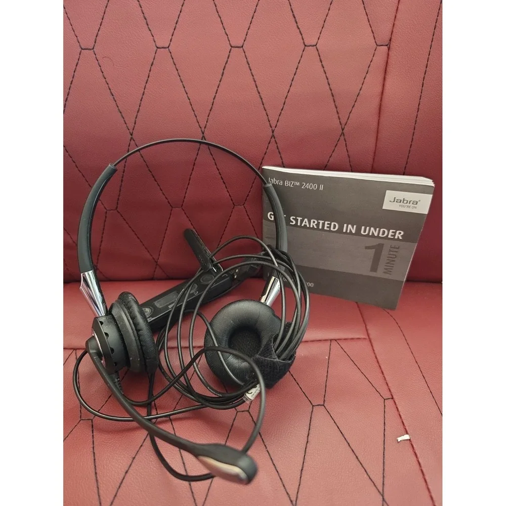 NEW Jabra BiZ 2400 II DUO Over-The-Head Noise-Canceling QD Headset 2409-820-205